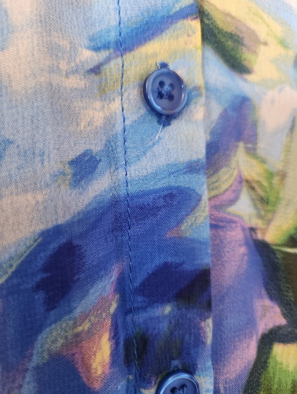 NWT TAYLOR BLUE WATERCOLOR CHIFFON MAXI DRESS SIZE 10 LONG SLEEVE LIGHTWEIGHT - Picture 10 of 13